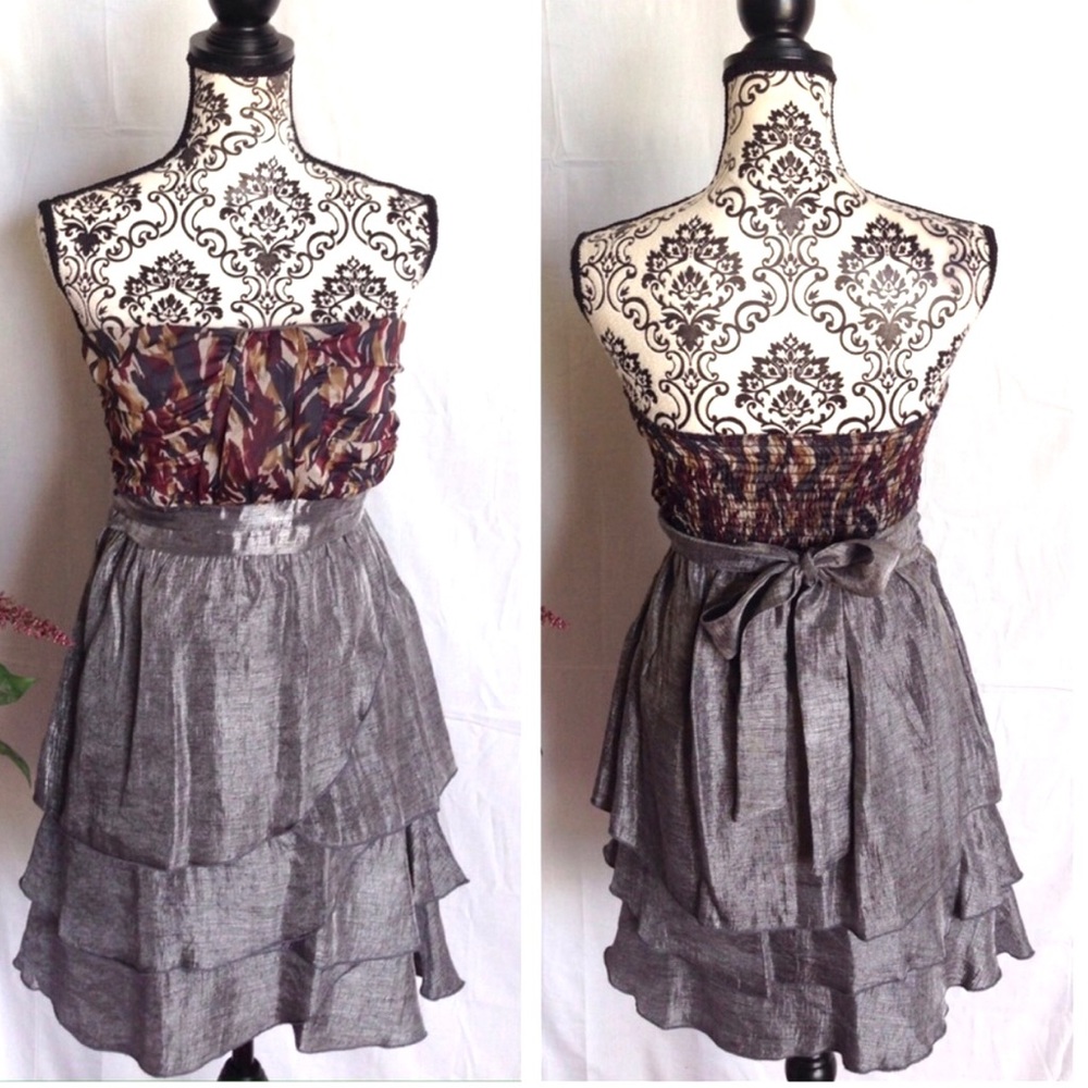 Anthropologie Tini Lili Iridescent Layered Dress - Picture 5 of 5